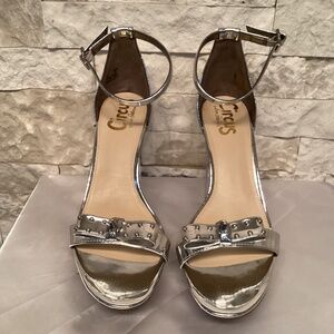 Circus NY by Sam Edelman metallic silver heeled sandals